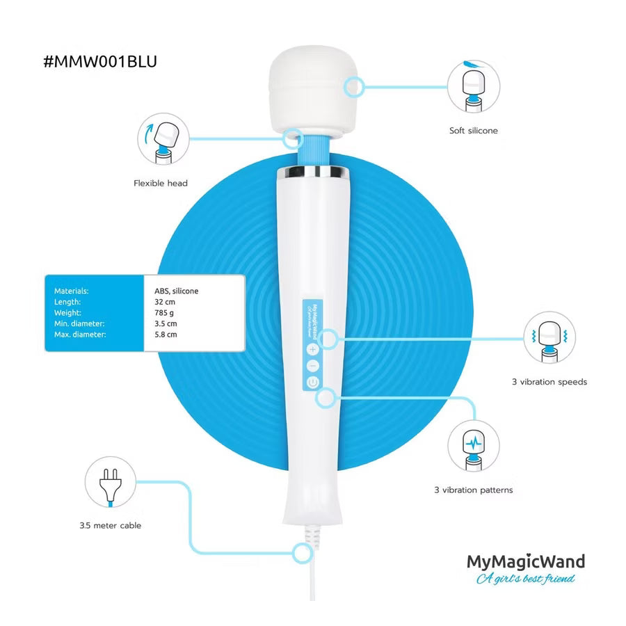 MyMagicWand – Vibratore Wand con 6 Modalità di Vibrazione e Testina in Silicone