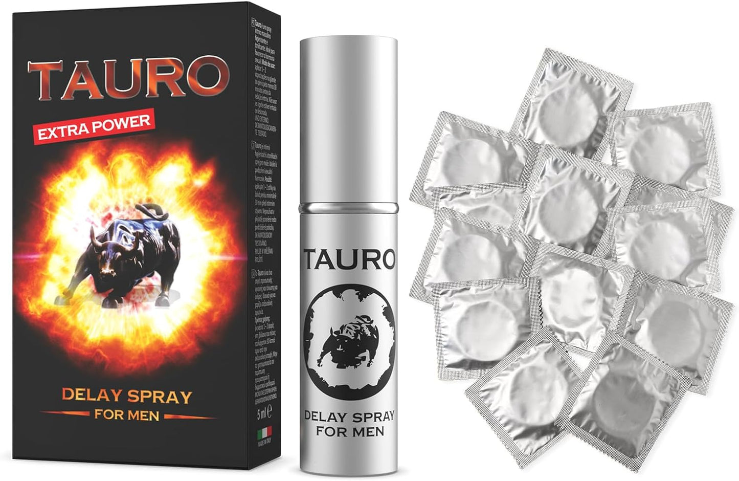 IntimateLine Tauro Ritardante - 5ml x2+ 12 profilattici