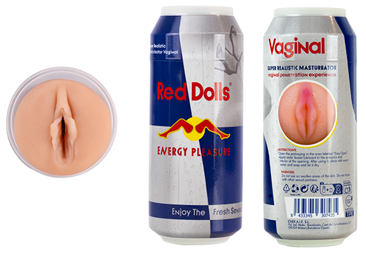 Vagina realistica masturbatore energy drink
