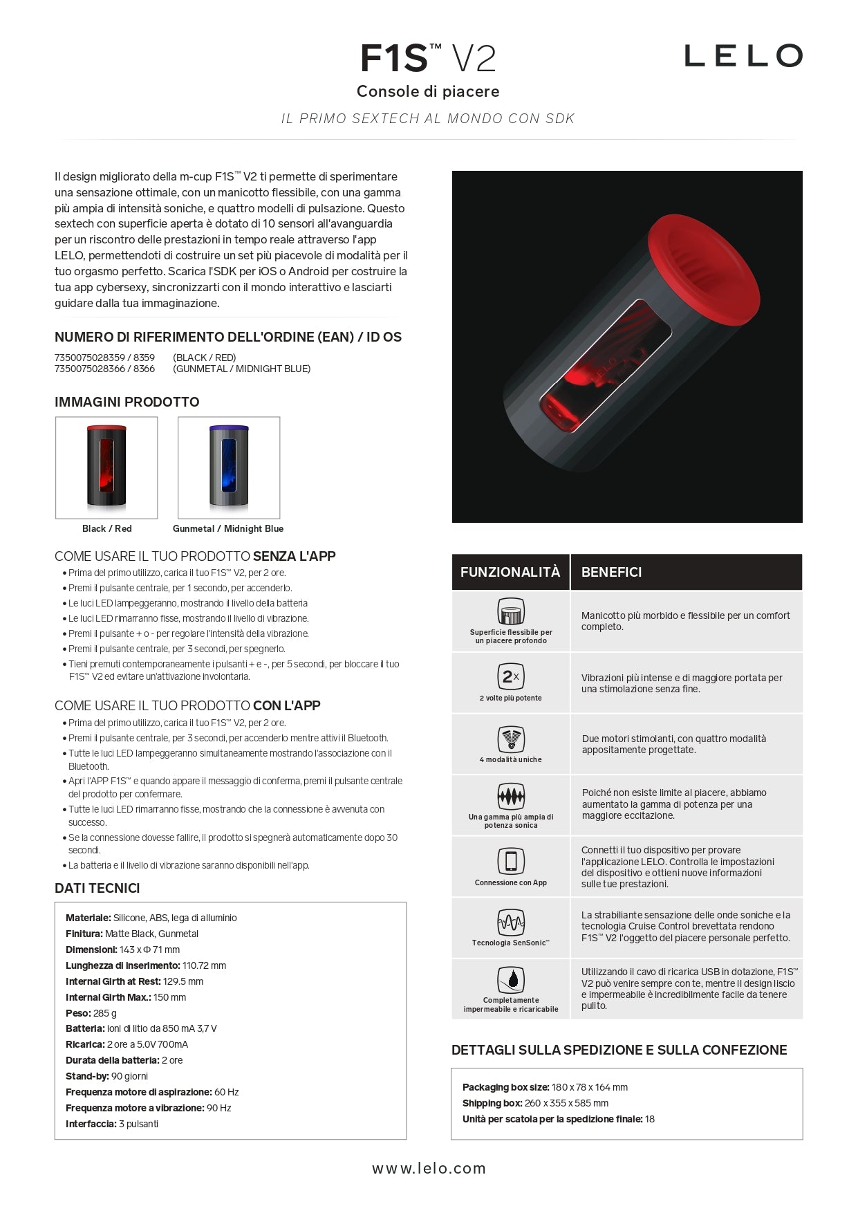 LELO-F1S V2X Blu