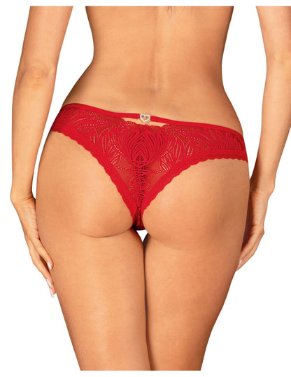 Obsessive Chilisa XS/S – Mutandine Sexy in Pizzo Rosso Elegante