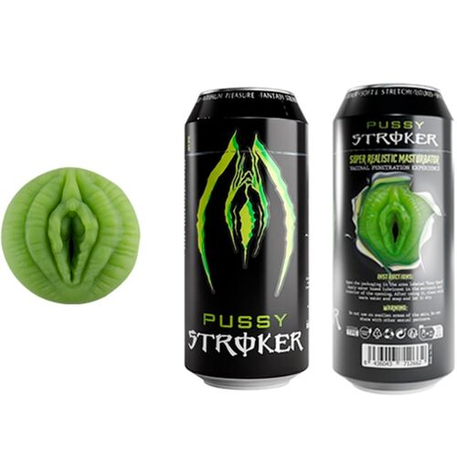 Alive Pussy Stroker Lattina – Masturbatore Maschile Effetto Vagina Discreto a Forma di Bevanda Energetica