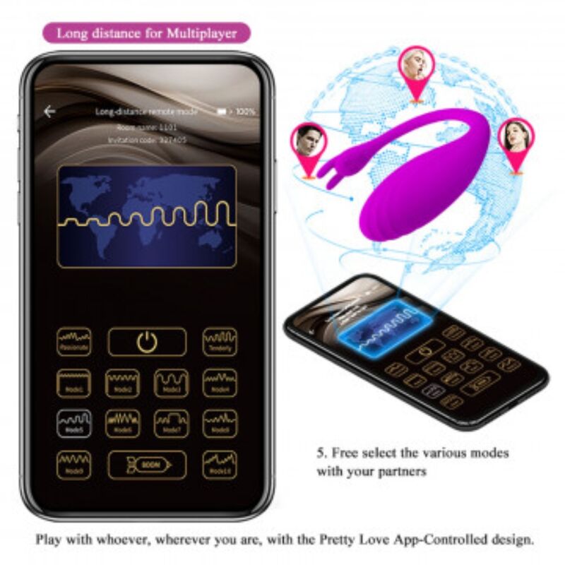 Pretty Love Catalina – Vibratore Telecomandato con Controllo Remoto per Stimolazione Intima